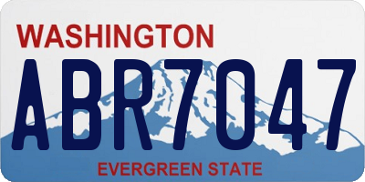 WA license plate ABR7047