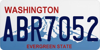 WA license plate ABR7052