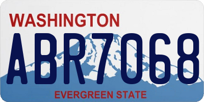 WA license plate ABR7068