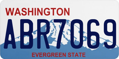 WA license plate ABR7069