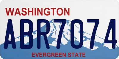 WA license plate ABR7074