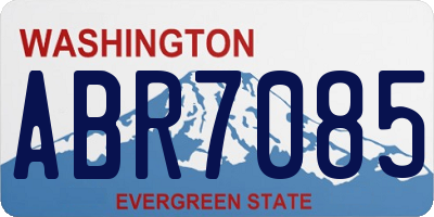 WA license plate ABR7085
