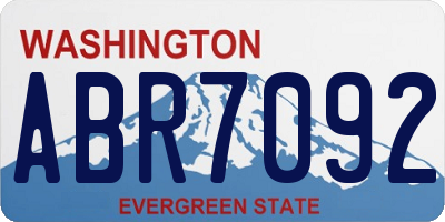 WA license plate ABR7092