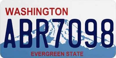 WA license plate ABR7098