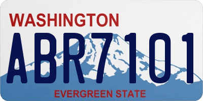 WA license plate ABR7101