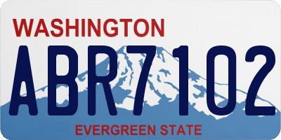 WA license plate ABR7102