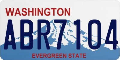 WA license plate ABR7104