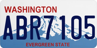 WA license plate ABR7105