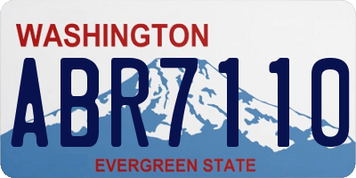 WA license plate ABR7110