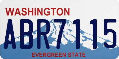 WA license plate ABR7115