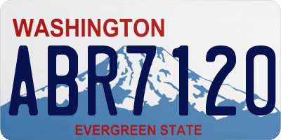 WA license plate ABR7120