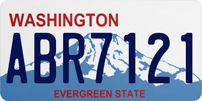 WA license plate ABR7121