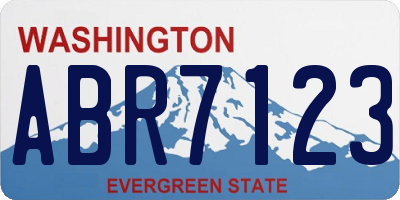 WA license plate ABR7123