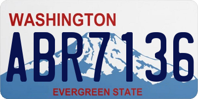 WA license plate ABR7136