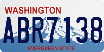 WA license plate ABR7138