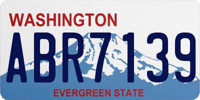 WA license plate ABR7139