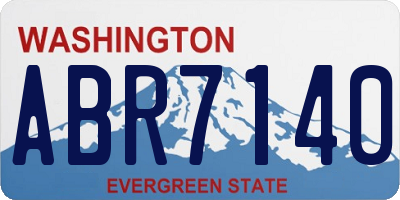 WA license plate ABR7140