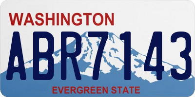 WA license plate ABR7143