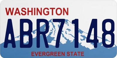 WA license plate ABR7148