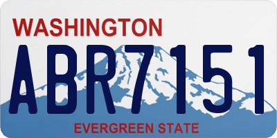 WA license plate ABR7151