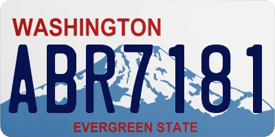 WA license plate ABR7181