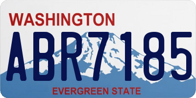 WA license plate ABR7185