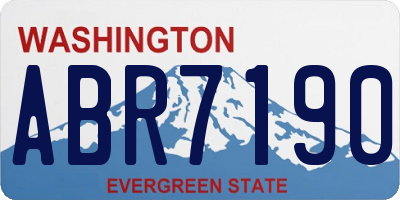 WA license plate ABR7190