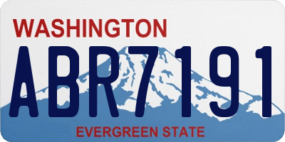 WA license plate ABR7191