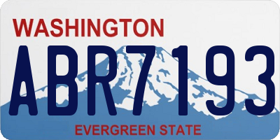 WA license plate ABR7193