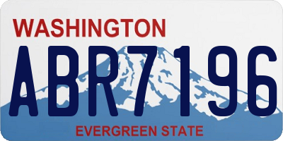WA license plate ABR7196