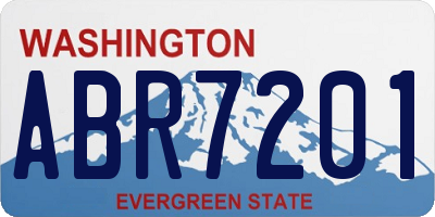 WA license plate ABR7201