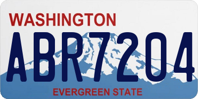 WA license plate ABR7204