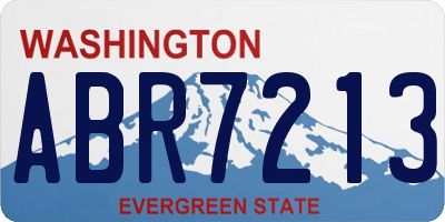 WA license plate ABR7213