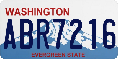 WA license plate ABR7216