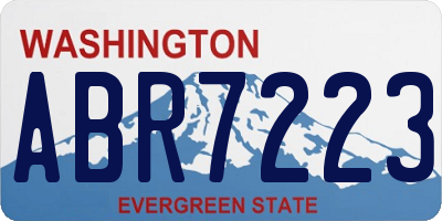 WA license plate ABR7223