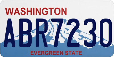WA license plate ABR7230
