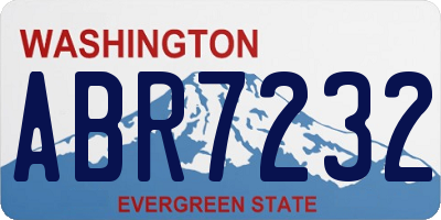 WA license plate ABR7232