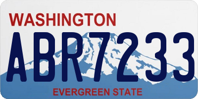 WA license plate ABR7233