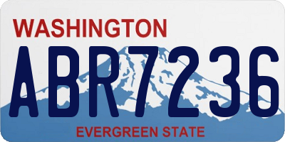 WA license plate ABR7236