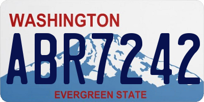 WA license plate ABR7242