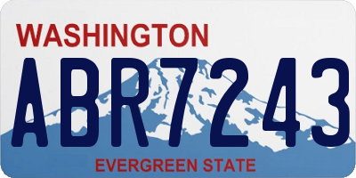 WA license plate ABR7243