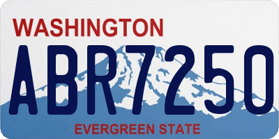 WA license plate ABR7250