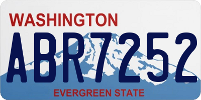 WA license plate ABR7252