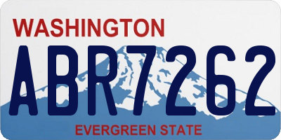 WA license plate ABR7262