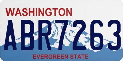 WA license plate ABR7263