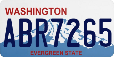 WA license plate ABR7265
