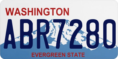 WA license plate ABR7280