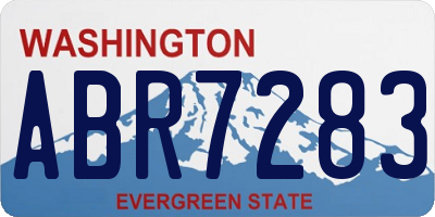 WA license plate ABR7283