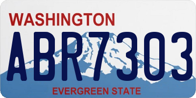 WA license plate ABR7303