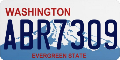 WA license plate ABR7309